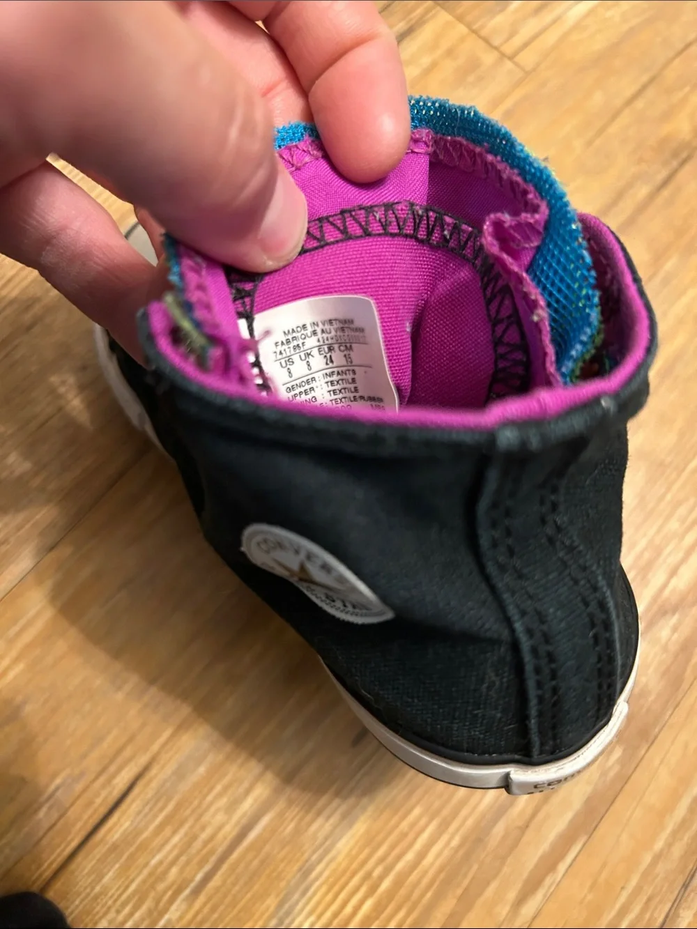 Kids Converse Black Size 8